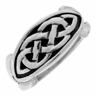 Womens 925 Sterling Silver INFINITY CELTIC KNOT Viking 9mm NEW Band 