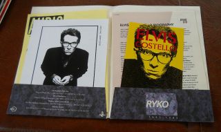 Elvis Costello Ryko Disc 1993 Promo package Glossy Photo folder bio