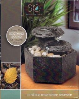 Sarah Peyton Cordless Meditation Fountain Home Accent Decor