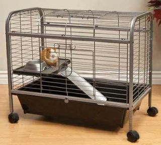   SERIES QUALITY TWO LEVEL GUINEA PIG INDOOR HUTCH CAGE WITH FOOD DISH
