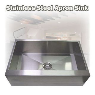 30 Stainless Steel Farm Apron Kitchen sink Curve FRONT
