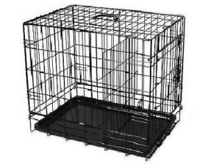 New Folding Wire Dog Pet Crate Cage Kennel W/Divider