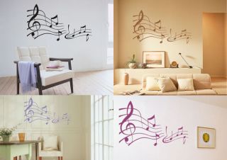 Note Music Wall Art Stickers Decal Wallpaper #Music0007WW