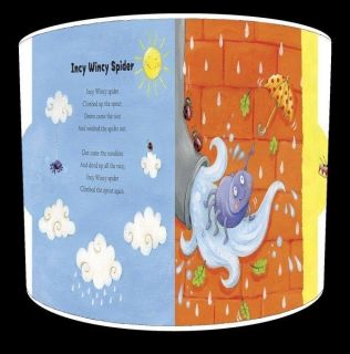 Incy Wincy Spider Nursery Rhyme Drum Lampshades Ceiling Light Pendant 