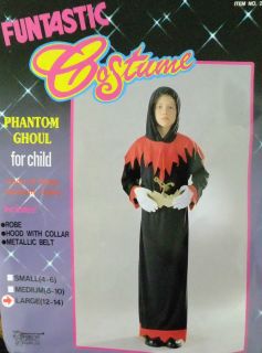 Ghoul Monk Demon Phantom Halloween Cloak Costume Small & Large NWT