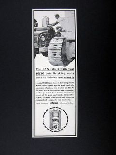 Igloo Water Cooler worker workman drinking 1961 print Ad advertisement