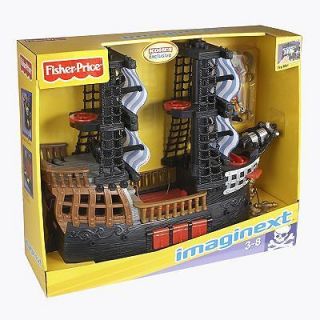 Fisher Price IMAGINEXT Pirate Ship w 2 Figures~NIB~Ag​es 3 8