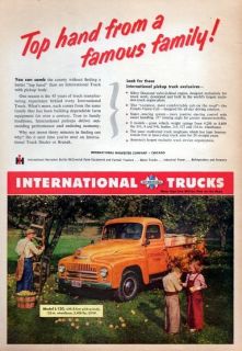 1952 International Harvester L 120 Pickup Truck Original Color Ad