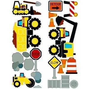 TONKA TRUCK 22 Removable Wall Decals CONSTRUCTION SITE Room Decor 