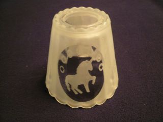 UNICORN OIL LAMP CANDLE HOLDER LAMP SHADE GLOBE FROSTED GLASS