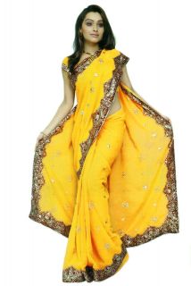 NW Bollywood Sequin Embroidery Sari Saree Costume Boho