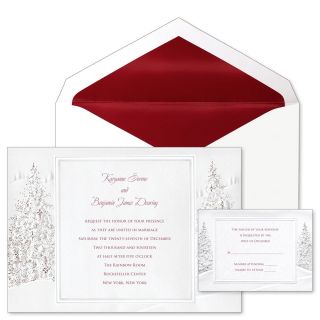   / 100 Custom Personalized Winter Wonderland Wedding Invitations Set