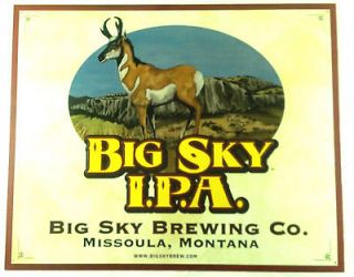Big Sky Brewing (Moose Drool)   IPA Metal Beer Sign (Tin Tacker ) New