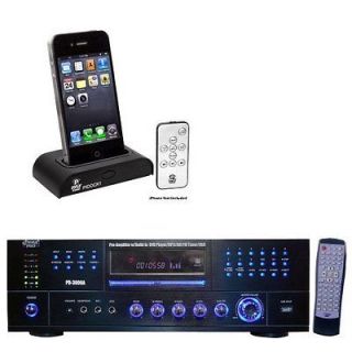 Pyle Stereo Receiver and iPod Dock Package  1x PT560AU, 1x PIDOCK1