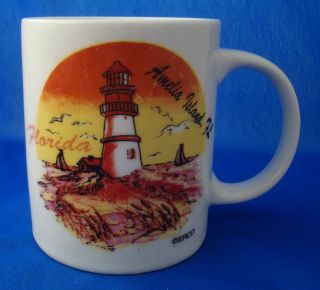 coffee mug cup Amelia Island Florida Lighthouse © ERCO sunset beach