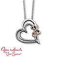 jane seymour open heart necklace in Diamond