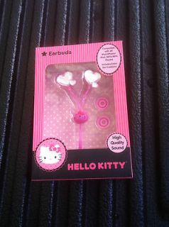   KITTY EARBUDS HEARTS FOR ALL I PHONES,IPODS,IPAD, /MP4 PLAYERS