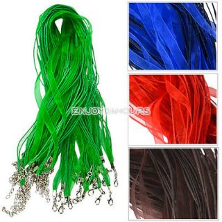   Fashion Organza Voile Ribbon Necklace Silk Cord Clasp 7 Colors Hotsale