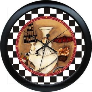 Personalized French Chef Kitchen Wall Clock