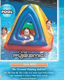 Pyramid Floating Inflatable Swimming Pool Backyard Island Kids Adults 