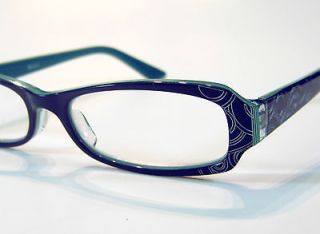 Newly listed DECO Etched 2Tone 1.00 Reading Glasses Navy Blue Teal 