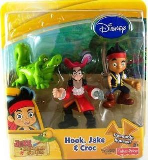DISNEY JAKE AND THE NEVER LAND PIRATES HOOK JAKE AND CROC POSABLE 