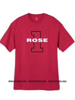 Mens Rose 1  Bulls T Shirt Jersey Derrick Sizes Small thru 2xl