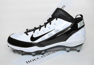 New Mens Nike Air Zoom Super Bad 3 TD Football Cleats White & Black 