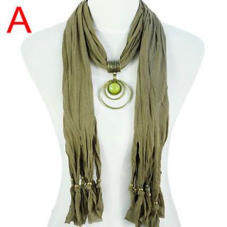   jeweley scarf resin pendant scarf tassels jewelry beads woman NL 1622A