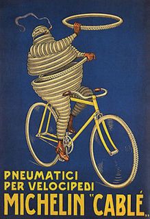 ITALY MICHELIN CABLE BICYCLE BIKE PNEU TIRE ITALIA VINTAGE POSTER 