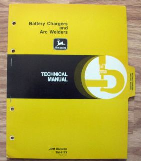 John Deere Battery Charger Arc Welder Technical Manual