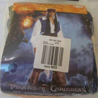 Captain Jack Sparrow Mens Costume ~ Size XL