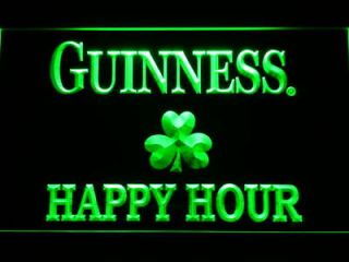 622 g Guinness Shamrock Happy Hour Bar Neon Light Sign