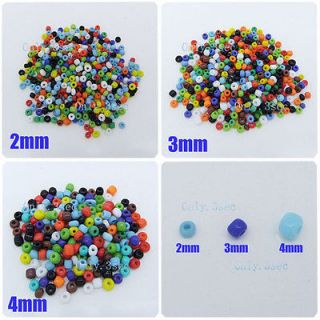   2mm 3mm 4mm Mixed Czech Glass Seed Spacer beads Jewelry Making DIY G01