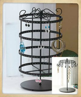   REVOLVING JEWELRY HOLDER STAND STORAGE ORGANIZER EARRING NECKLACE