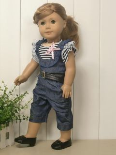 3PCs Doll Clothes outfit Dress for 18 American girl new Cowboy 