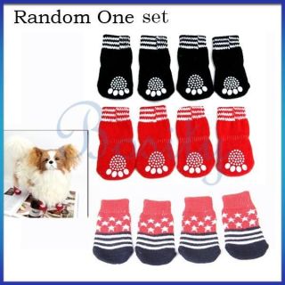   Cat Puppy Socks w/ Non slip Anti slip Bottom Bootie Traction Control S