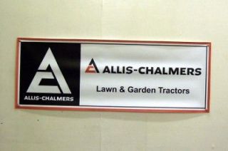 Vintage Allis Chalmers Lawn Farm Garden Tractor Banner