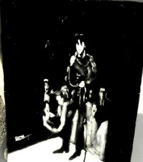 Surreal Velvet Elvis painting (by KEITH?) circa 60s comeback special