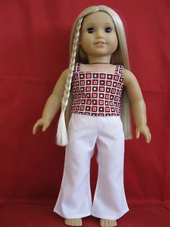 American Girl Doll Dolls Clothes Dresses  Homemade Top & Pants for All 