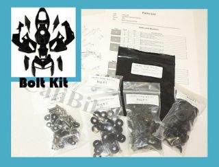 Kawasaki ZX12R 02 03 04 Fairing bolts Complete bolt kit