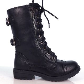   Children Lace Up Military Combat Boots YOUNG GIRL KIDS soda shoes