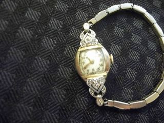   Vintage BULOVA 10kt GF Diamond 17 J Mechanical Watch Repair Part