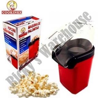 New COOKINEX Movie Fresh Healthy Popcorn Maker Hot Air Popper Machine 