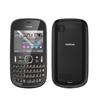   NEW NOKIA ASHA 201 BLACK KEYBOARD UNLOCKED GSM DUALBAND BAR CELL PHONE