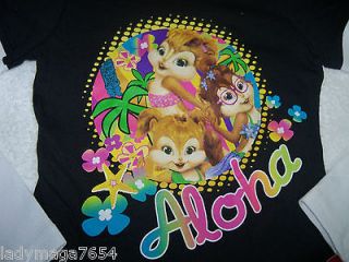 Alvin The Chipmunks The Chipettes Long Sleeve Layered Girls T Shirt S 