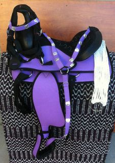 15 new purple synthetic western saddle package mut see saddle
