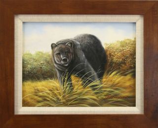 Handicra animal art Oil painting ; the grizzly bear #0003