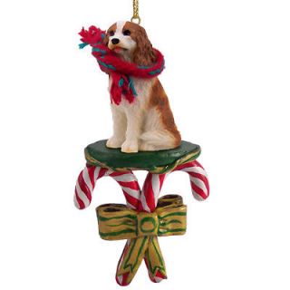 Cavalier King Charles Spaniel Brown Blenheim Dog Candy Cane Christmas 