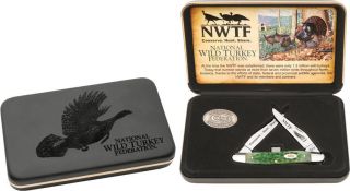 CASE Knives NWTF Muskrat/Medallion 3 7/8 2 Blade Green Jig Pocket 